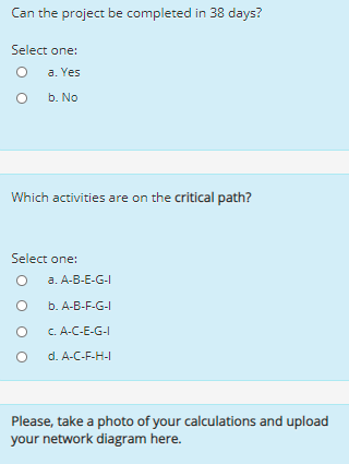 tivity # Activity Name A Immediate Duration