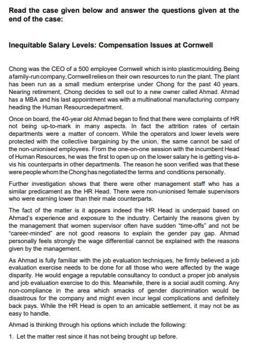 Question 1 (75 marks) Looking ahead, provide FIVE