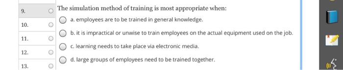 8. 9. The most common informal method used to