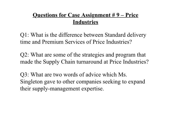 PART SUPPLY CHAIN MANAGEMENT 3 of 3 Team-based
