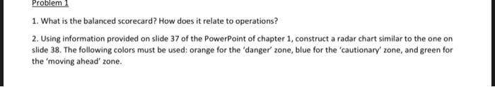 1. What is the balanced scorecard? How does it