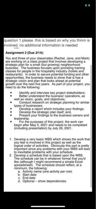 question 1 please. no additional information is