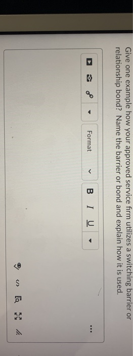 Give one example how your approved service firm