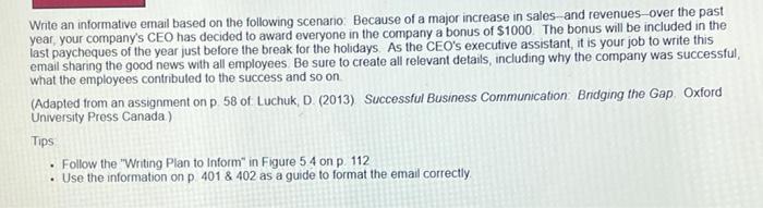 can anyone help me with this email writing please