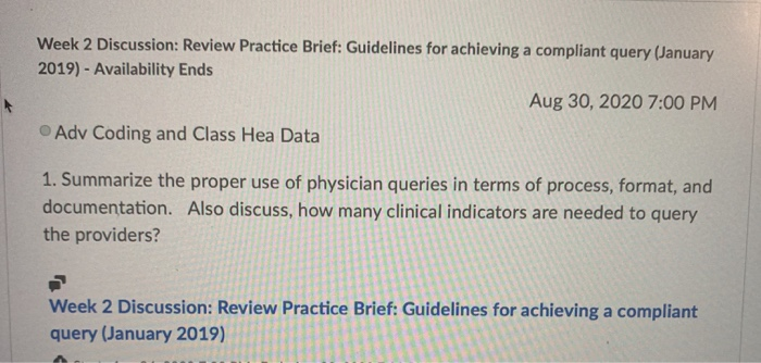 discussion! please help Week 2 Discussion: Review