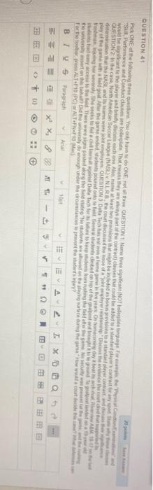 QUESTION 41 PONE e fotovelo do ONE QUESTION Name