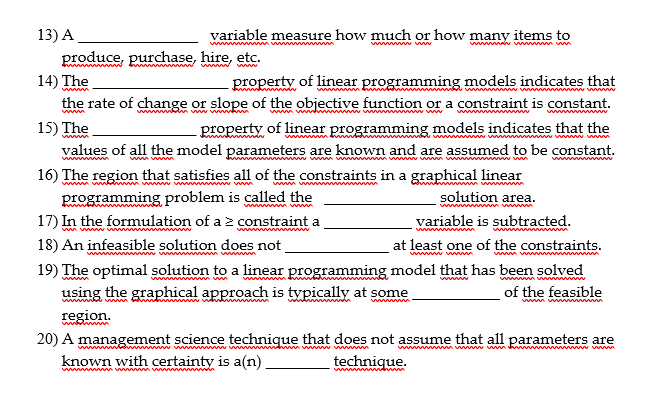 TRUE/ FALSE STATEMENTS 1) The sensitivity range