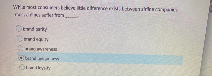 not brand loyalty While most consumers believe