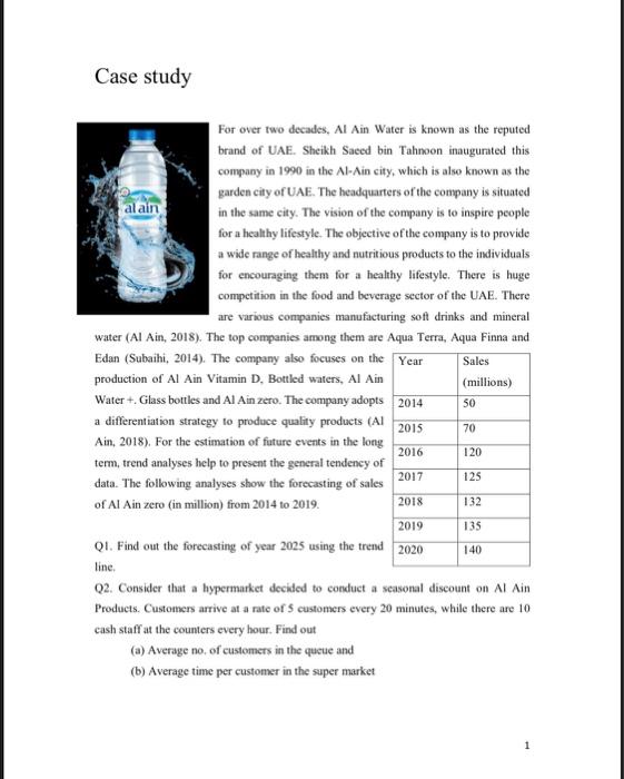 Case study For over two decades, Al Ain Water is