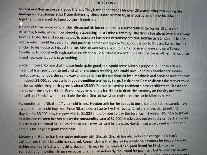 this is law of contract. My teacher required