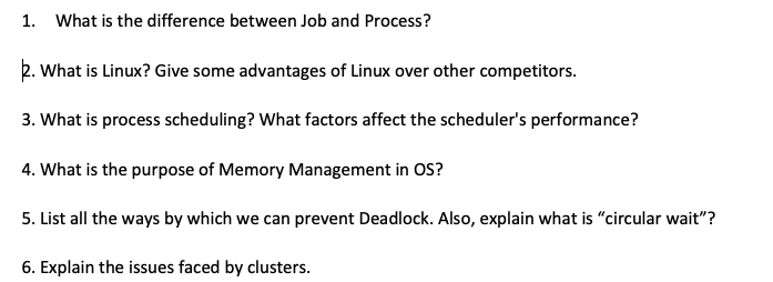 1. What is the difference between Job and