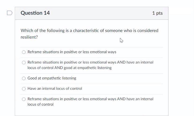 Question 14 1 pts Which of the following is a