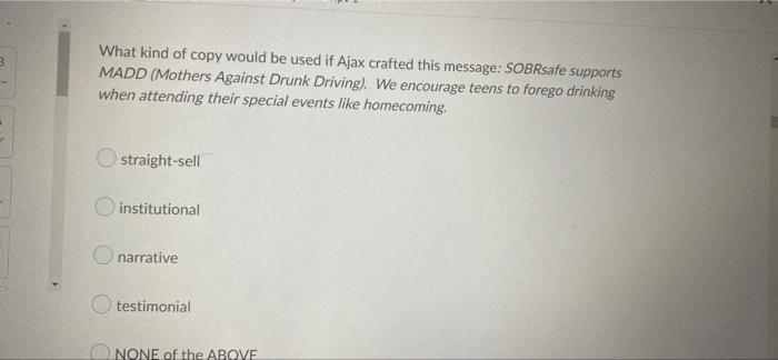 #8 3 What kind of copy would be used if Ajax