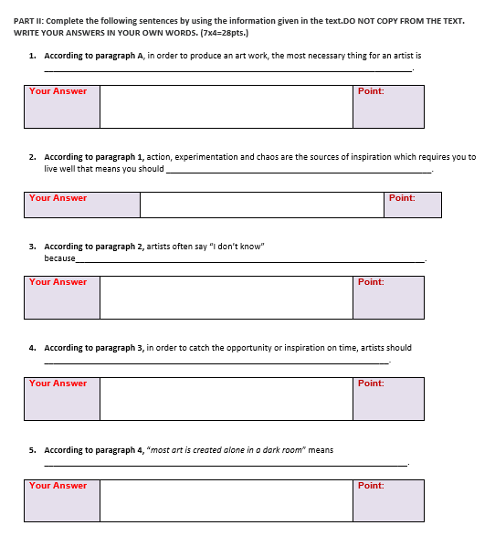 Lesson: Reading and Speaking English B. READING