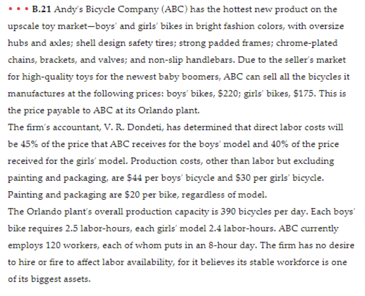 a) Define the objection function and subject to