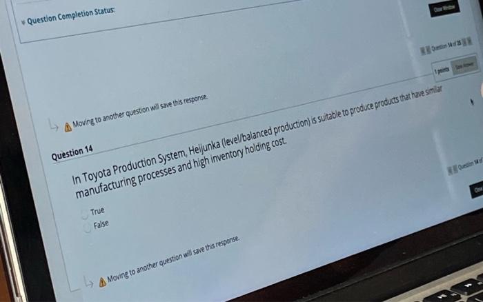 Question Completion Status A Moving to another