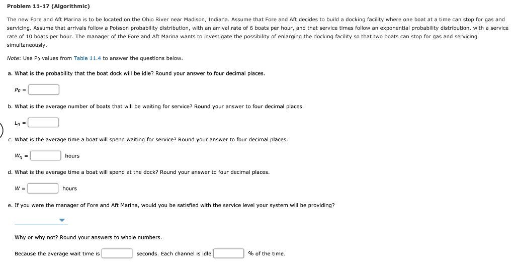 Problem 11-17 (Algorithmic) The new Fore and Aft