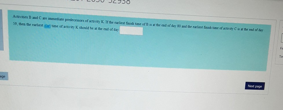 - A project with 7 activities is shown below. A