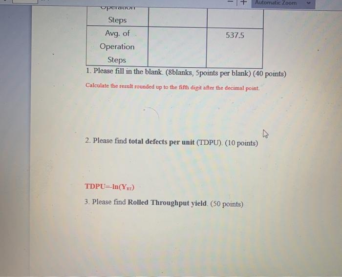 Assignment #3 AET 377. Please show your work.