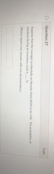 Problem statement (Inventory Management) A