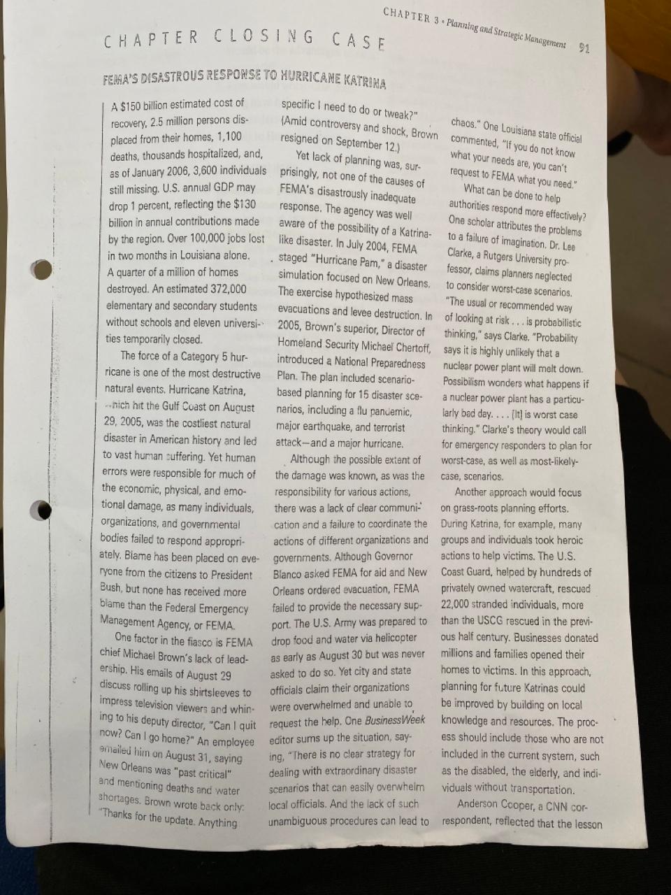 CHAPTER 3. Planning and Strategic Management 91.