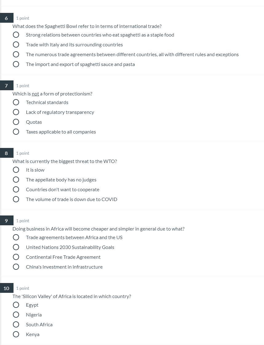 1 1 point What is the term for the increase in
