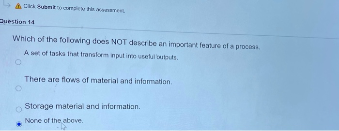 Process Manufacturing Click Submit to complete