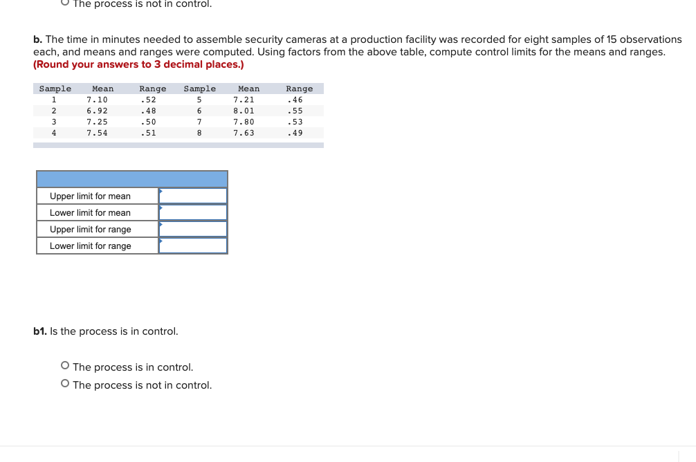 I need help solving for part B .50 I Chart,