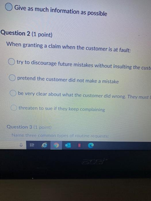 Give as much information as possible Question 2