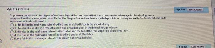 Q8- Which one is the answer? Thanks QUESTION 8 4