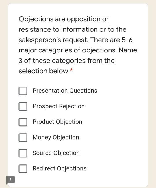 Objections are opposition or resistance to