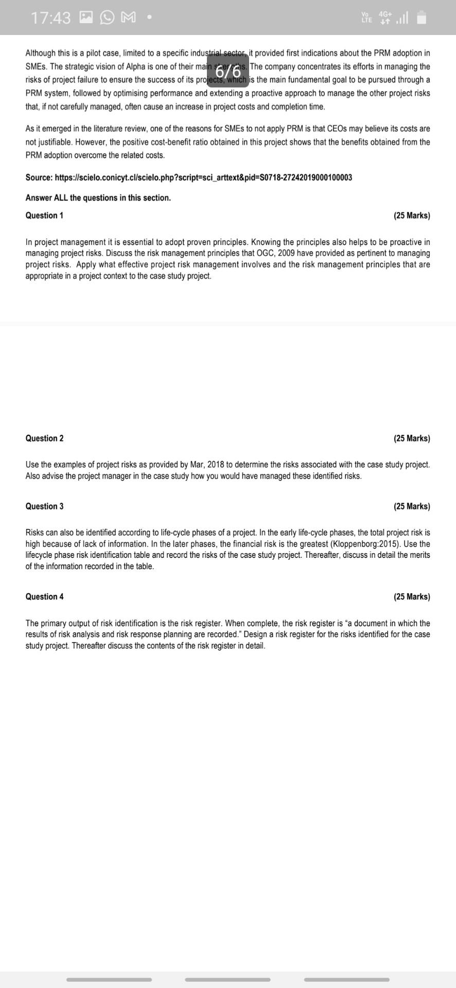 please answer question 2 4G+ 17:43 Vo LTE