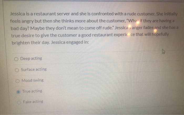 1/a,b,c Jessica is a restaurant server and she is
