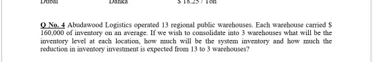 Dubai Danka No. 4 Abudawood Logistics operated 13