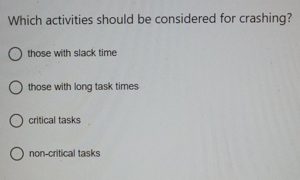Which method of planning projects uses three