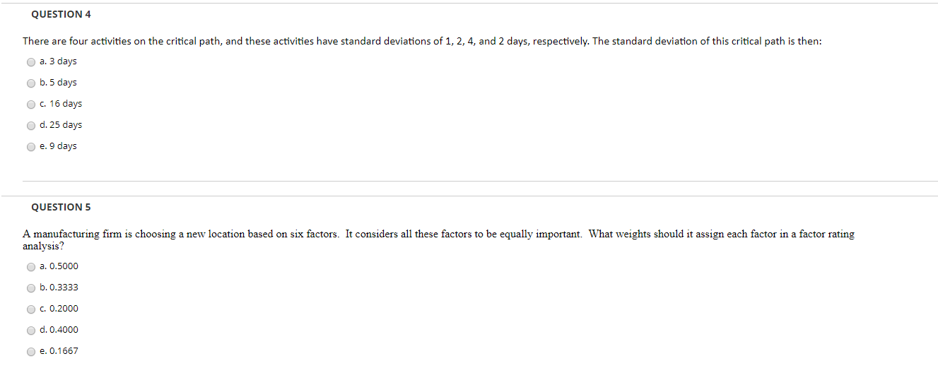 1. C 2.B 3.D 4.B 5.E 6.C (2 ANSWER WAS WRONG)