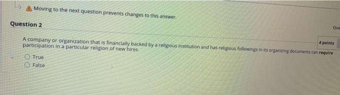 Moving to the next question prevents changes to