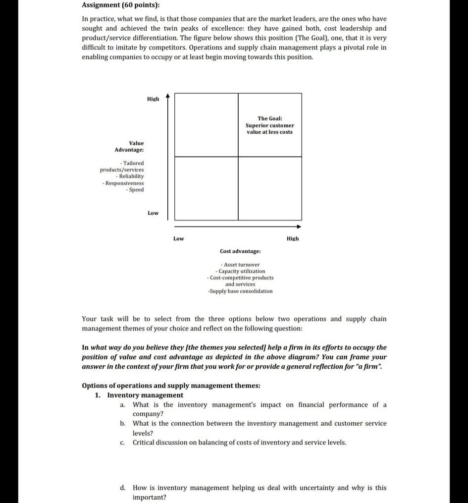 Assignment (60 points): In practice, what we
