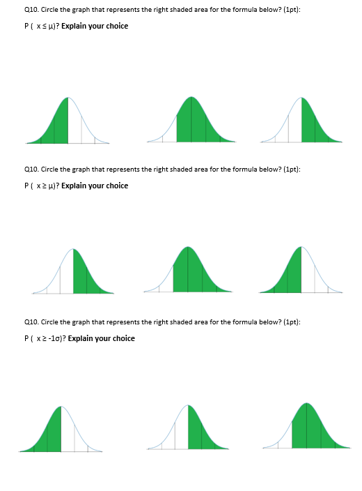 010. Circle the graph that represents the right