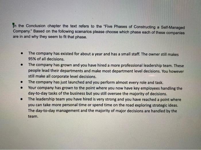 In the Conclusion chapter the text refers to the