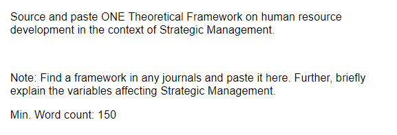 Source and paste ONE Theoretical Framework on