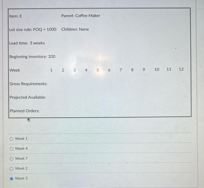 please help assp Based on the following BOM and