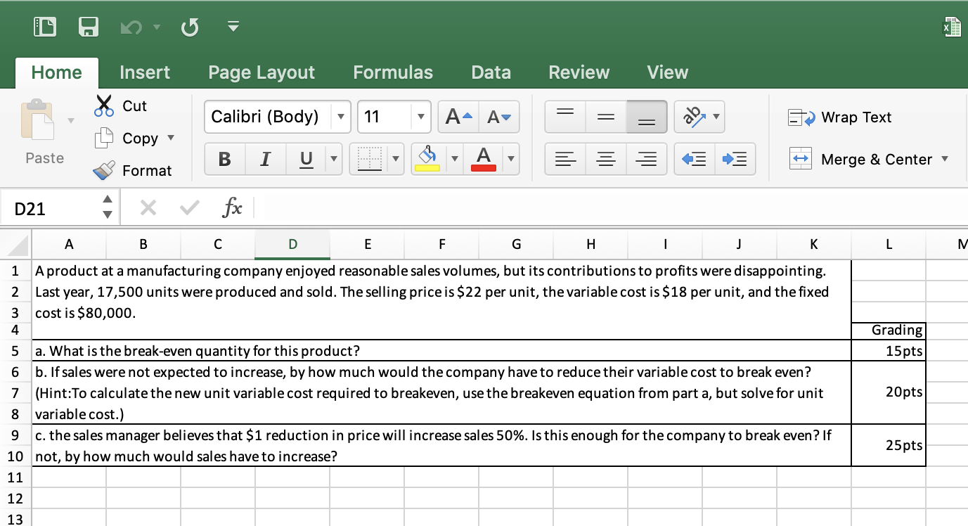 Home Insert Page Layout Formulas Data Review View