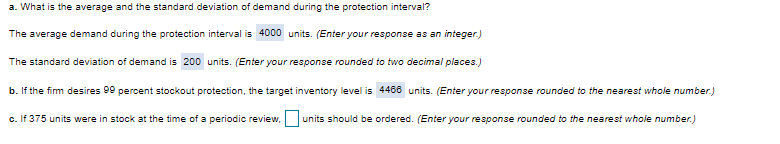 Standard normal table: Only part c needs an
