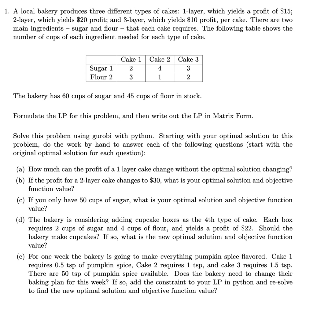 Please solve this problem using gurobi with