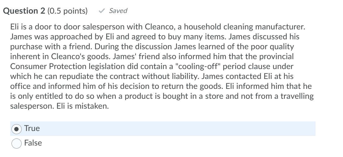 Please give the correct answer. Question 1 (0.5