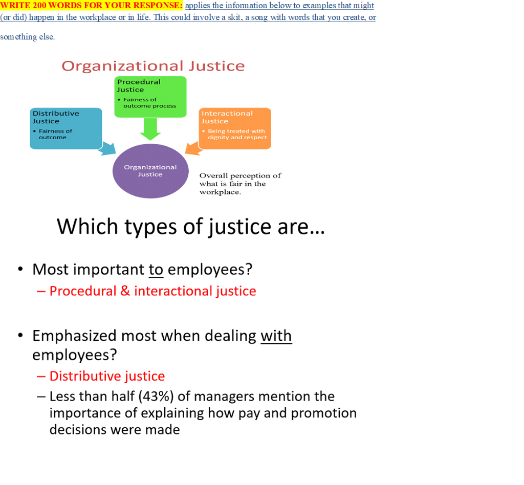 WRITE 200 WORDS FOR YOUR RESPONSE: applies the