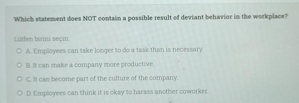 Which statement does NOT contain a possible