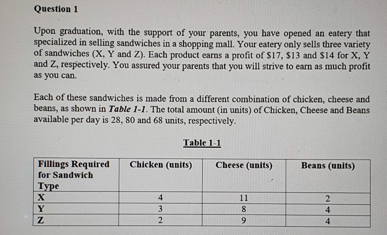 Question 1 Upon graduation, with the support of