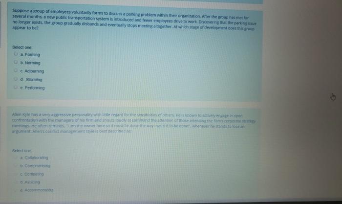 Suppose a group of employees voluntarily forms to